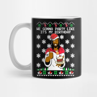 Black Jesus Ugly Christmas Mug